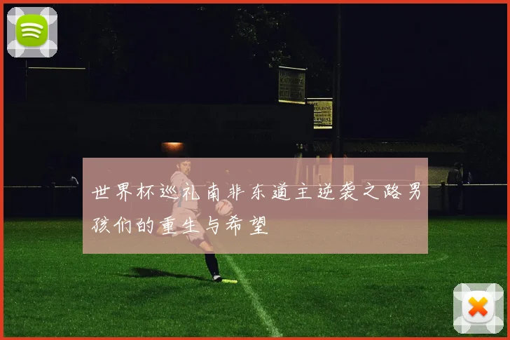 世界杯巡礼南非东道主逆袭之路男孩们的重生与希望